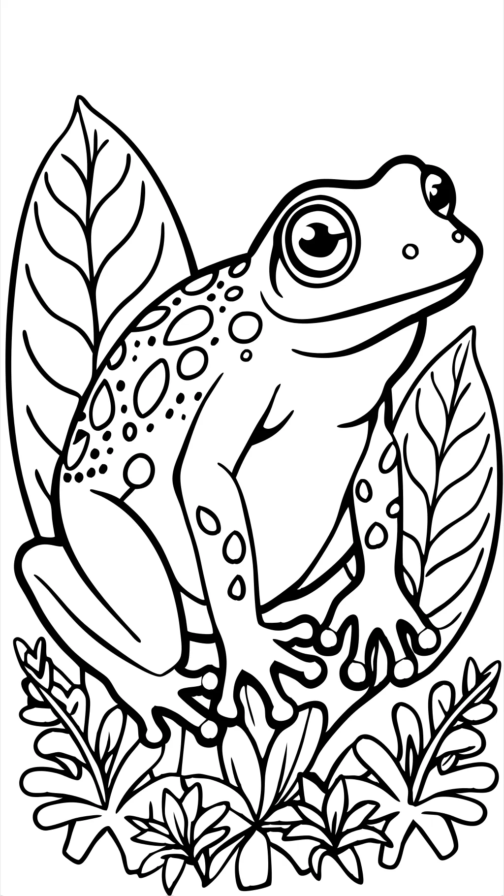 coloriage de grenouille de fléchette